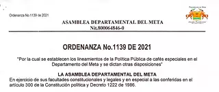 Politica Pública de Cafes Espaciales del Meta