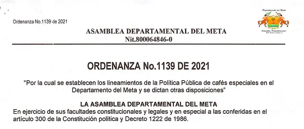 Politica Pública de Cafes Espaciales del Meta