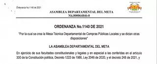 Mesa de Departamental de Compras Públicas del Meta